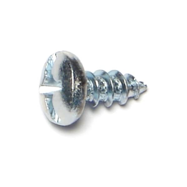 Sheet Metal Screw, #12 x 1/2 in, Zinc Plated Steel Pan Head Combination Phillips/Slotted Drive